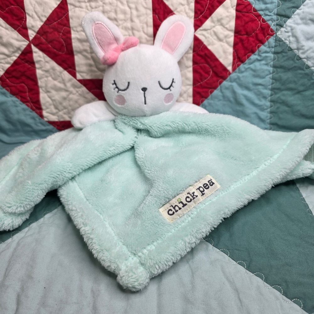 Chick Pea Mint Green Bunny Rabbit Security Blanket Lovey BE1029666